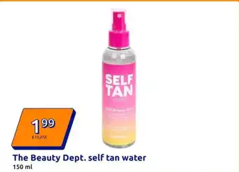 Action The Beauty Dept. self tan water aanbieding