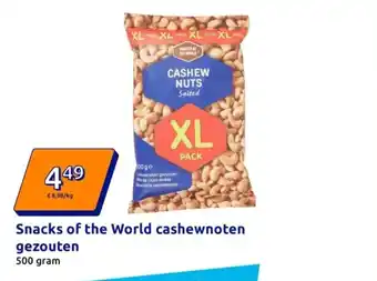 Action Snacks of the World cashewnoten gezouten aanbieding