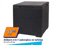 Action Allibert 2 in 1 opbergbox en tafeltje aanbieding