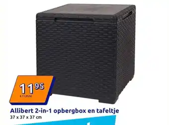 Action Allibert 2 in 1 opbergbox en tafeltje aanbieding