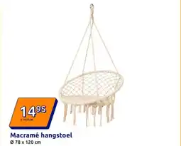 Action Macramé hangstoel aanbieding