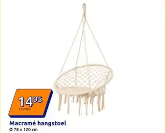 Action Macramé hangstoel aanbieding
