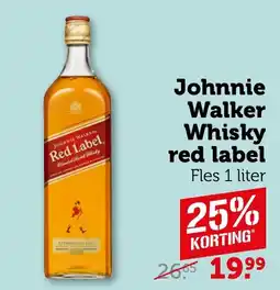 Coop Johnnie Walker Whisky red label aanbieding