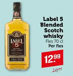 Coop Label 5 Blended Scotch whisky aanbieding