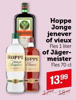 Coop Hoppe Jonge jenever of vieux of Jäger meister aanbieding