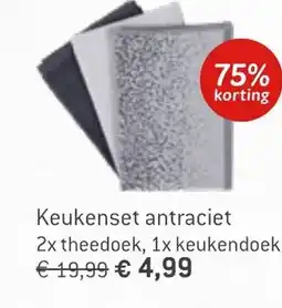 Dekamarkt Keukenset antraciet aanbieding