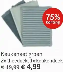 Dekamarkt Keukenset groen aanbieding