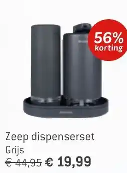 Dekamarkt Zeep dispenserset Grijs aanbieding