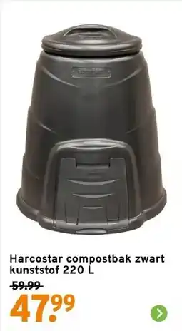 GAMMA Harcostar compostbak zwart kunststof 220 L aanbieding