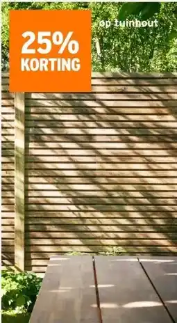 GAMMA 25% KORTING op tuinhout aanbieding