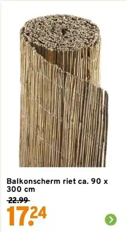 GAMMA Balkonscherm riet ca. 90 x 300 cm aanbieding