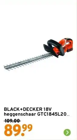 GAMMA BLACK+DECKER 18V heggenschaar GTC1845L20 incl. 2.0Ah accu aanbieding