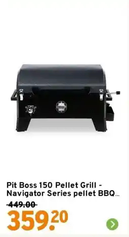 GAMMA Pit Boss 150 Pellet Grill - Navigator Series pellet BBQ metaal zwart 37,8 x 48,5 x 68,4 cm aanbieding