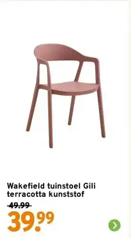 GAMMA Wakefield tuinstoel Gili terracotta kunststof aanbieding
