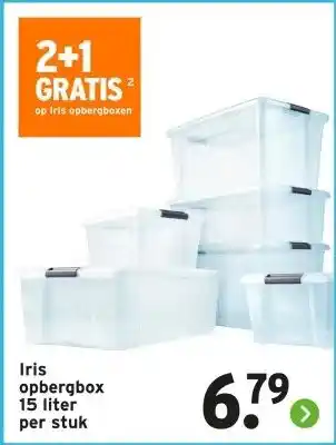 GAMMA Iris opbergbox 15 liter per stuk aanbieding