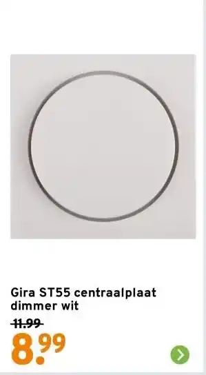 GAMMA Gira ST55 centraalplaat dimmer wit aanbieding