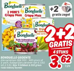Dekamarkt Bonduelle groente aanbieding