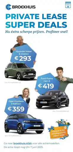Albert Heijn PRIVATE LEASE SUPER DEALS aanbieding