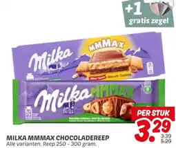 Dekamarkt Milka mmmax chocoladereep aanbieding