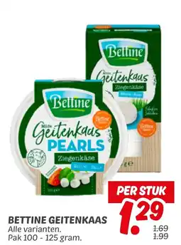 Dekamarkt Bettine geitenkaas aanbieding