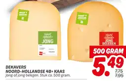Dekamarkt Dekavers noord-hollandse 48+ kaas aanbieding