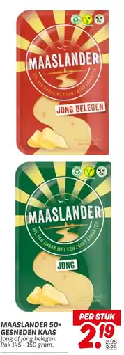Dekamarkt Maaslander 50+ gesneden kaas aanbieding