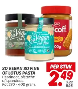 Dekamarkt So vegan so fine of lotus pasta aanbieding