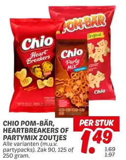 Dekamarkt Chio pom-bär, heartbreakers of partymix zoutjes aanbieding