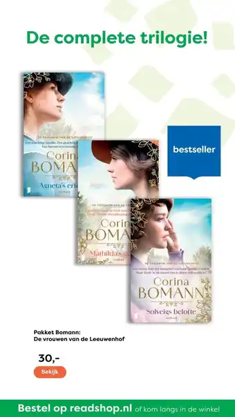 The Read Shop Pakket Bomann: De vrouwen van de Leeuwenhof aanbieding