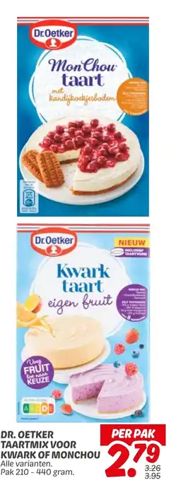 Dekamarkt Dr. oetker taartmix voor kwark of monchou aanbieding