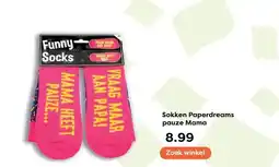 The Read Shop Sokken Paperdreams pauze Mama aanbieding