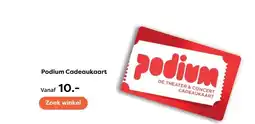 The Read Shop Podium Cadeaukaart aanbieding