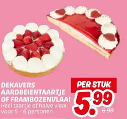 Dekamarkt Dekavers aardbeientaartje of frambozenvlaai aanbieding