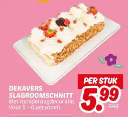 Dekamarkt Dekavers slagroomschnitt aanbieding