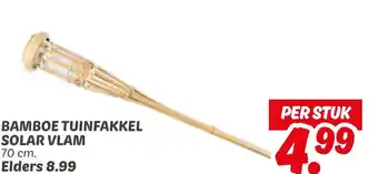 Dekamarkt Bamboe tuinfakkel solar vlam aanbieding