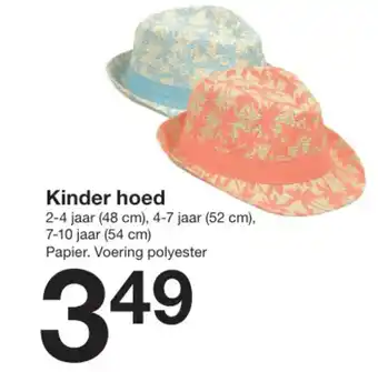 Zeeman Kinder hoed aanbieding