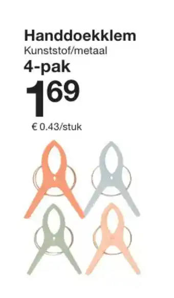Zeeman Handdoekklem aanbieding