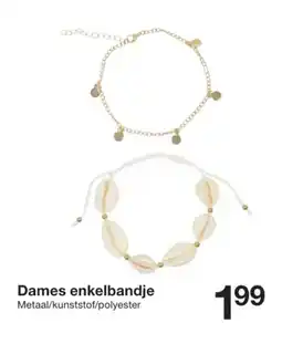 Zeeman Dames enkelbandje aanbieding
