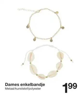 Zeeman Dames enkelbandje aanbieding