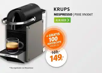 Expert Krups nespresso aanbieding
