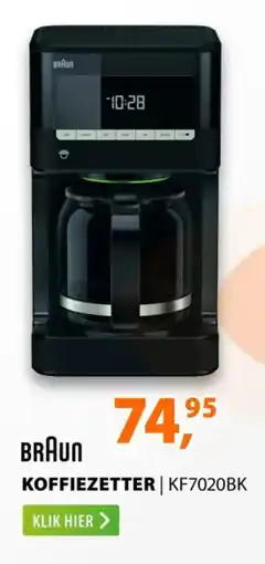 Expert Braun koffiezetter aanbieding