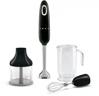 Bol.com SMEG HBF03BLEU - Staafmixer - Zwart - 700W - Met accessoires aanbieding