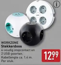 ALDI WORKZONE Stekkerdoos aanbieding