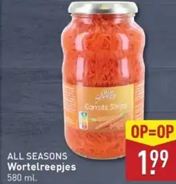 ALDI ALL SEASONS Wortelreepjes aanbieding