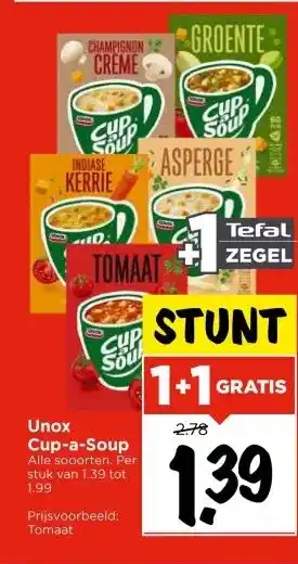 Vomar Voordeelmarkt Unox Cup-a-Soup aanbieding