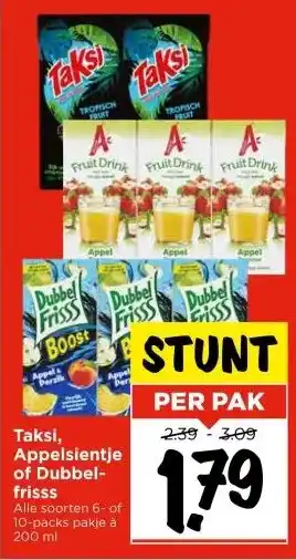 Vomar Voordeelmarkt Taksi, Appelsientje of Dubbel- frisss aanbieding