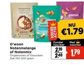 Vomar Voordeelmarkt G'woon Notenmelange of Notenmix aanbieding