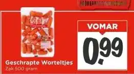 Vomar Voordeelmarkt Geschrapte Worteltjes aanbieding