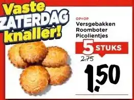 Vomar Voordeelmarkt Versgebakken Roomboter Picolientjes aanbieding