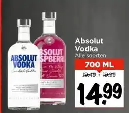 Vomar Voordeelmarkt Absolut Vodka aanbieding